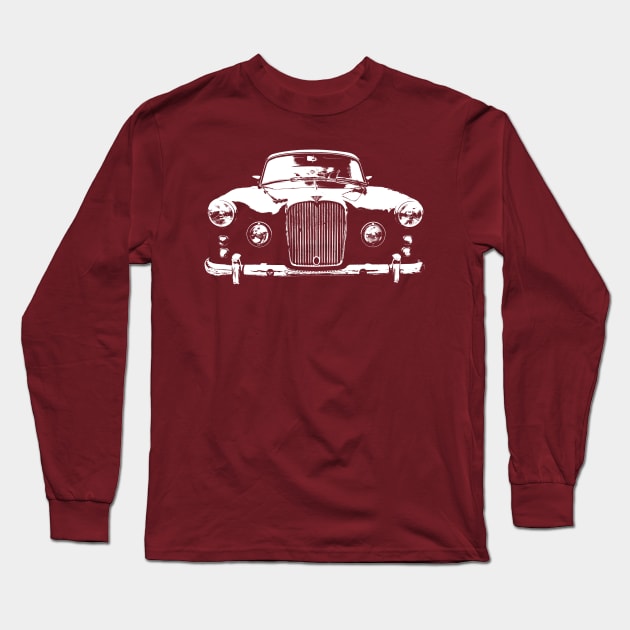 Alvis TD21 Series II 1960s classic car monoblock white Long Sleeve T-Shirt by soitwouldseem